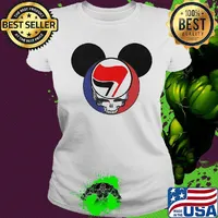 Mickey mouse grateful dead s Ladies tee