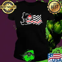 Mickey Mouse Wendy American flag s Ladies tee