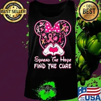 Minnie mouse spread the hope find the cure cancer awareness s Tank top