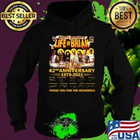 Monty python's life of brian 42nd anniversary 1979 2020 thank you for the memories signatures s Hoodie