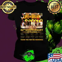 Monty python's life of brian 42nd anniversary 1979 2020 thank you for the memories signatures s Ladies tee