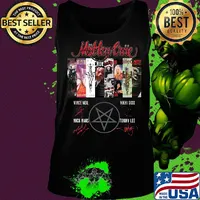 Motley crue band members signatures s Tank top