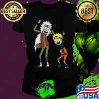 Naruto rick and morty s Ladies tee