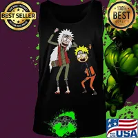 Naruto rick and morty s Tank top