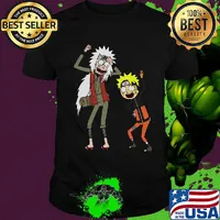 Naruto rick and morty shirt