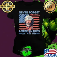 Never Forget American hero July 4th, 1996 flag s Ladies tee