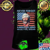 Never Forget American hero July 4th, 1996 flag s Tank top