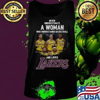 Never underestimate a woman who understands basketball and loves los angeles lakers s Tank top