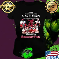Never underestimate a woman who understands football and loves crimson tide team s Ladies tee