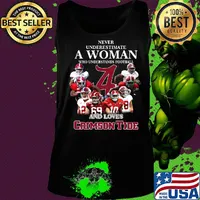 Never underestimate a woman who understands football and loves crimson tide team s Tank top