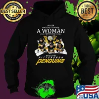 Never underestimate a woman who understands hockey and loves pittsburgh penguins team s Hoodie