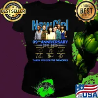New girl 09th anniversary 2011 2020 thank you for the memories signatures s Ladies tee