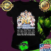 New york yankees 120th anniversary 1901 2021 thank you for the memories signatures s Ladies tee