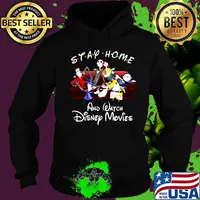Nightmare characters sitting sofa stay home and watch disney movies s Hoodie