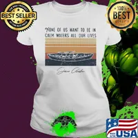 None of us want to be in calm waters all our lives signature vintage retro s Ladies tee
