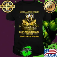 Northampton saints 140th anniversary 1880 2020 thank you for the memories shirt