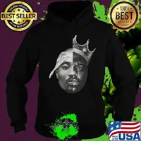 Notorious big biggie smalls x tupac shakur 2pac thug life poster s Hoodie