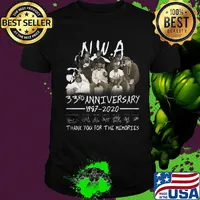 NWA 33rd anniversary 1987 2020 signatures thank you for the memories shirt
