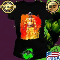 Official awesome firefighter picture s Ladies tee