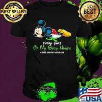 Official Mickey mouse every part of my body hurts fibromyalgia awareness shirt