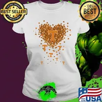 Official Tennessee volunteers Three wolves heart s Ladies tee