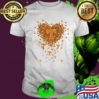 Official Tennessee volunteers Three wolves heart shirt