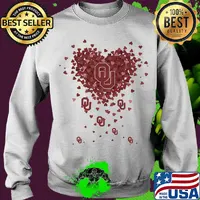 Oklahoma Sooners three wolves heart s Sweater