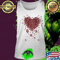 Oklahoma Sooners three wolves heart s Tank top