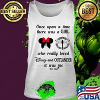 Once upon a time there was a girl who really loved disney and outlander it was me the end heart s Tank top