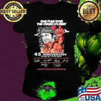 One flew over the cuckoo's nest 45th anniversary years of 1975 2020 thank you for the memories signatures s Ladies tee