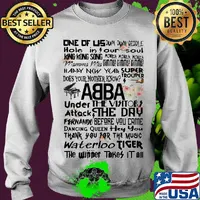 One of us hole in your soul king kong song abba band flowers s Sweater