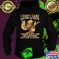 Owl I don't care what people say about me I know who I am I don't have to prove anything to anyone s Hoodie
