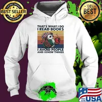 Owl That's What I do I read books I avoid people and I know things Vintage retro s Hoodie