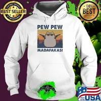 Pew pew madafaksa cat guns glasses vintage retro s Hoodie