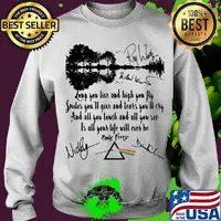 Pink floyd long you live and high you fly smiles you'll give and tears you'll cry signatures s Sweater