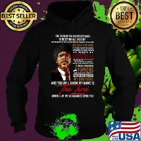 Pulp fiction the path of the righteous man is beset on all sides by the inequities of the selfish and the tyranny of evil man the lord s Hoodie