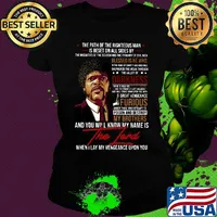 Pulp fiction the path of the righteous man is beset on all sides by the inequities of the selfish and the tyranny of evil man the lord s Ladies tee