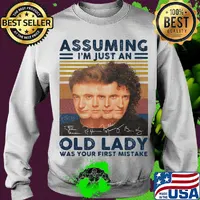 Queen band assuming i'm just an old lady was your first mistake signatures vintage retro s Sweater