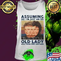 Queen band assuming i'm just an old lady was your first mistake signatures vintage retro s Tank top