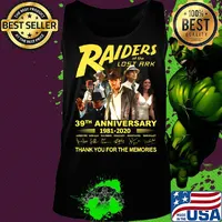 Raiders of the lost ark 39th anniversary 1981 2020 thank you for the memories signatures s Tank top