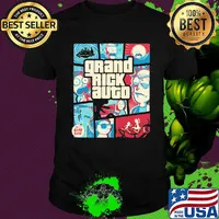 Rick and morty grand rick auto blips taz shirt