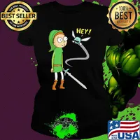 Rick and morty hold sword hey s Ladies tee
