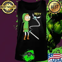 Rick and morty hold sword hey s Tank top