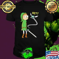 Rick and morty hold sword hey shirt
