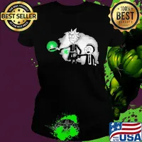 Rick and morty shoots gun s Ladies tee