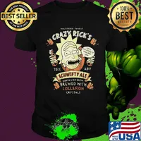Rick multiverse famous crazy rick’s let’s get riggety wecked son schwifty ale earth c137 brew shirt