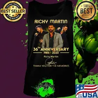 Ricky martin 36th anniversary 1984 2020 thank you for the memories signature s Tank top