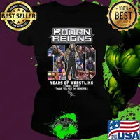 Roman reigns 10 years of wrestling 2010 2020 smoke thank you for the memories signature black s Ladies tee