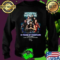 Roman reigns 10 years of wrestling 2010 2020 smoke thank you for the memories signature s Sweater