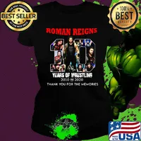 Roman reigns 10 years of wrestling 2010 2020 thank you for the memories signature s Ladies tee